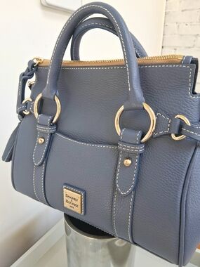 SOLD SOLD Dooney & Bourke Lucca Leather Satchel With Pocket Graphite